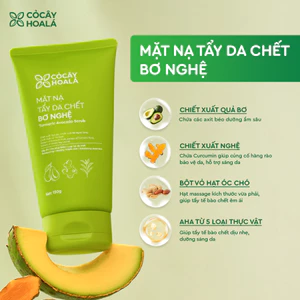 8.8 Mặt Nạ Tẩy Tế Bào Chết Bơ Nghệ Cỏ Cây Hoa Lá 150g Tặng Kèm Túi Vải
