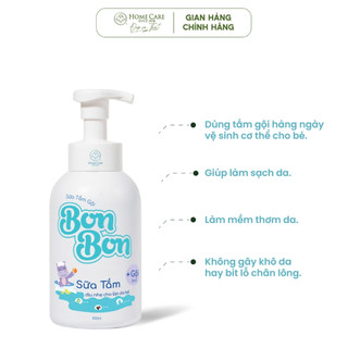 2 Sữa Tắm Gội KHÔNG CHỨA SULFAT Dịu da Chàm sữa, Hăm Cho Bé Bon Bon Sạch Dịu Nhẹ, Ít Bọt.