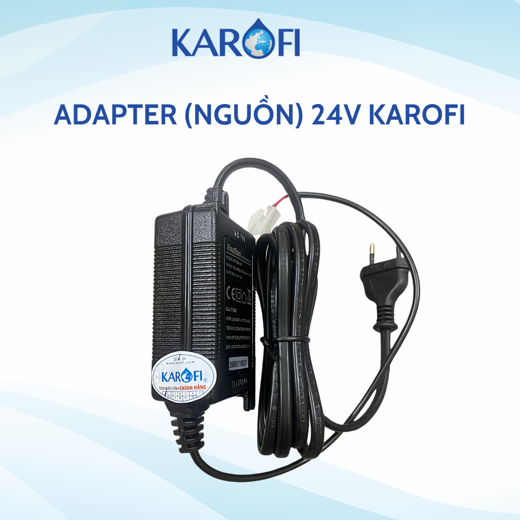 Adapter Nguồn Karofi 24V 1.5A Radian Có Tem Chính Hãng Dành Cho Máy Lọc Nước RO- Nguôn Chuyển 220V-24V