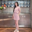 Set bộ chân váy nữ GUNO cổ tròn kiểu dáng basic năng động thời trang 26VG50