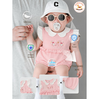 Body Sơ Sinh Bé Gái Nhiều Mẫu Modal 7A Mềm Mịn Thấm Hút Thoáng Mát BAMBINO 3-12 Tháng [2]