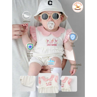 Body Sơ Sinh Bé Gái Nhiều Mẫu Modal 7A Mềm Mịn Thấm Hút Thoáng Mát BAMBINO 3-12 Tháng [2]