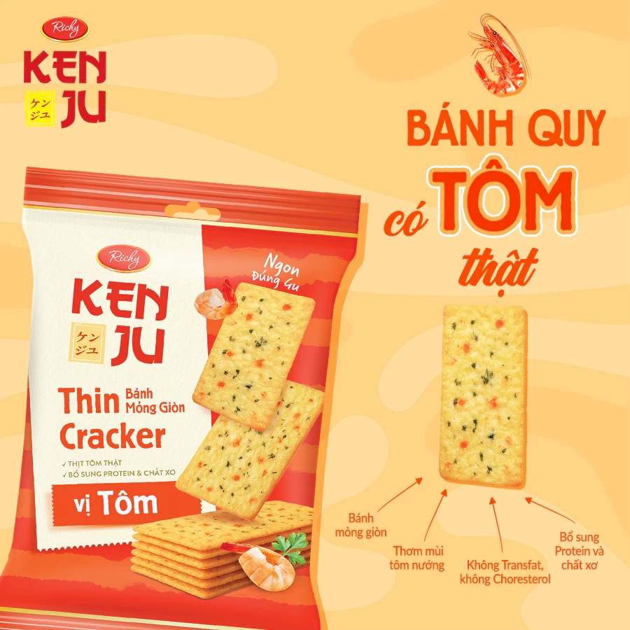 [TẶNG QUẠT ĐƠN TỪ 180K] Thùng kenju tôm 18 gói/ thùng
