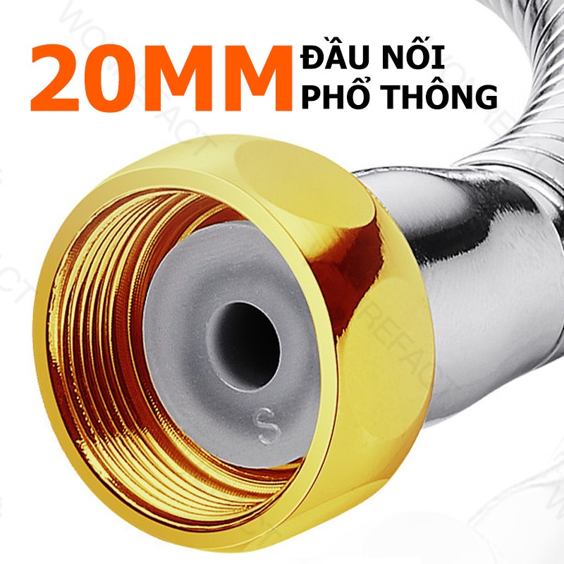 Vòi Nối Dài Bồn Rửa Chén Xoay Đa Năng - Đầu Nối Đồng Thau Siêu Bền Chống Rò Rỉ Phù Hợp Mọi Loại Vòi Ren 21 DN15