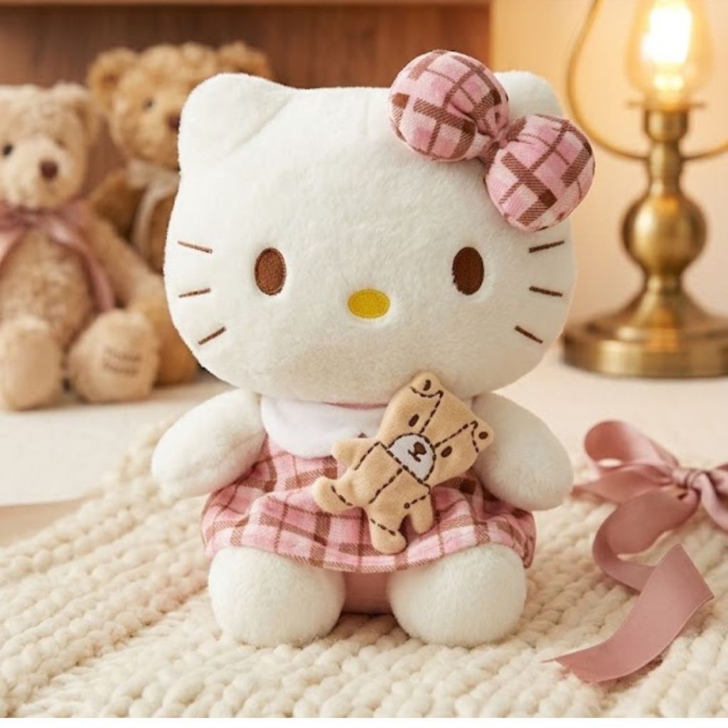 Gấu Bông Hello Kitty Mini Dễ Thương, Hello Kitty Nhồi Bông Làm Quà Tặng Cho Bé, Bạn Gái Decor Bàn Học