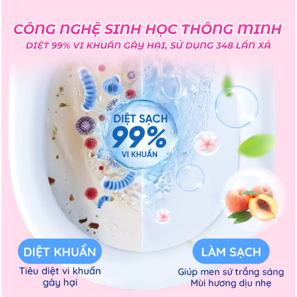 Viên thả bồn cầu CleanZ 50g làm sạch hoàn toàn những vết bẩn ố vàng khử mùi hôi khó chịu trong toilet