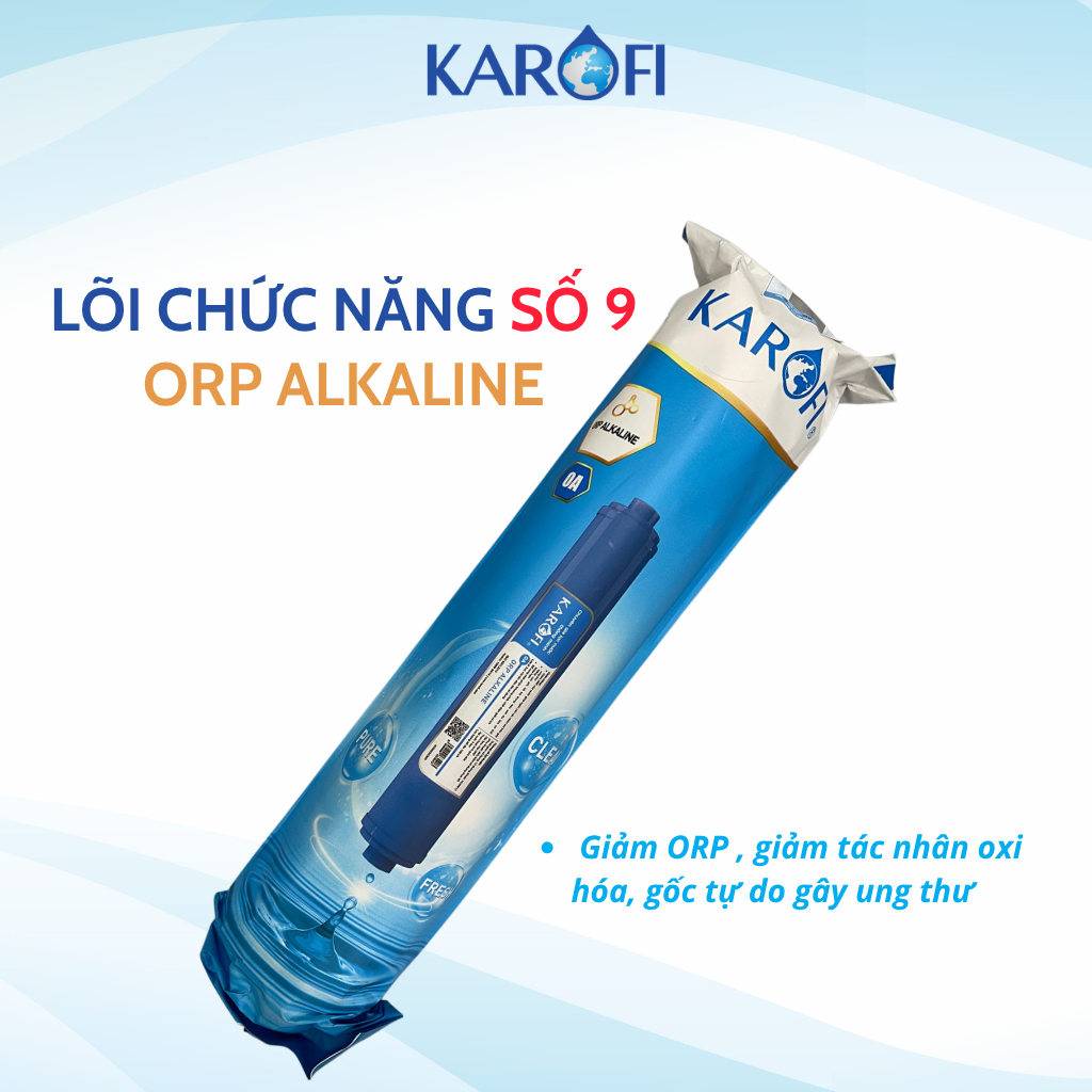 Lõi Lọc Nước Số 9 ORP Alkaline KAROFI Giúp Nâng Cao pH Bổ Sung Khoáng Chất Cho Cơ Thể Khỏe Hơn- Hàng Chính Hãng