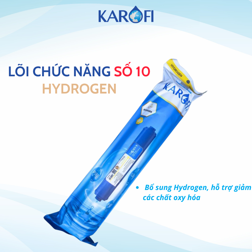 Lõi Lọc Nước Hydrogen Karofi Số 10 - Bổ Sung Hydrogen Giảm Các Gốc Tự Do Có Hại -Tác Nhân Gây Lão Hóa, Hàng Chính Hãng