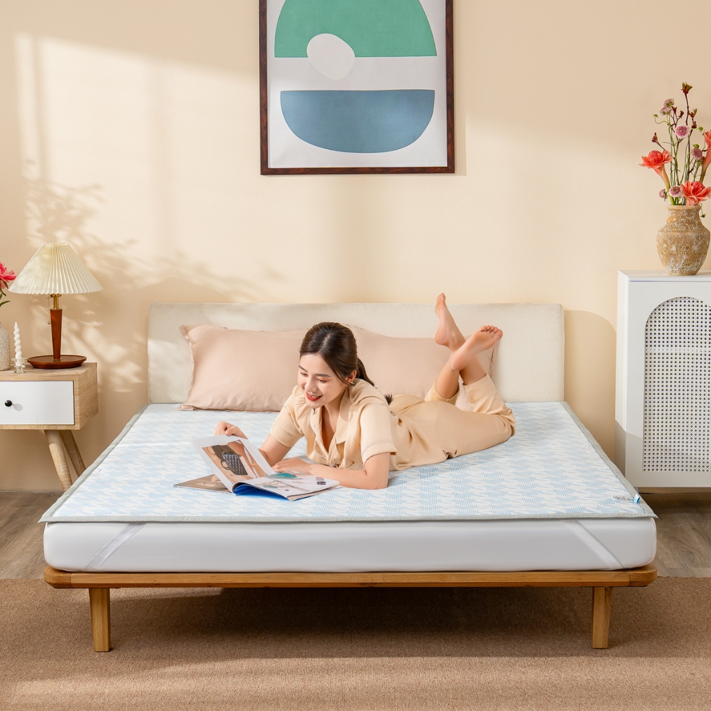 Chiếu điều hòa làm mát Wave 5D - Chiếu mát, Chiếu hè, Chiếu chần bông êm ái