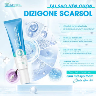 Kem Dizigone Scarsol: Kem mờ thâm sẹo, làm đều màu da, phục hồi da - Tuýp 15g
