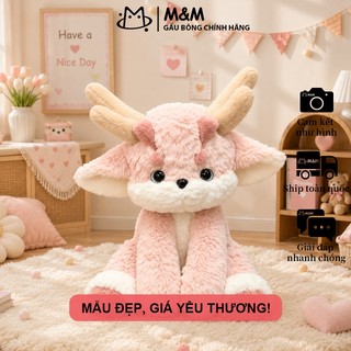 Gấu Bông Rồng Hồng - Bộ Sưu Tập Dễ Thương Đáng Yêu, Thiết Kế Ngộ Nghĩnh Mềm Mại, Bạn Đồng Hành Hoàn Hảo Cho Mọi Bé