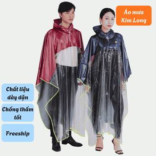 Áo Mưa Cánh Dơi Cao Cấp Dành Cho Cả Nam Và Nữ 2 Da Nửa Gương Có Viền
