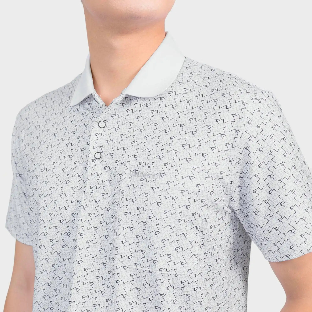 Áo Polo Nam Insidemen Regular Polyester họa tiết độc đáo, vải co giãn IPS246AS0
