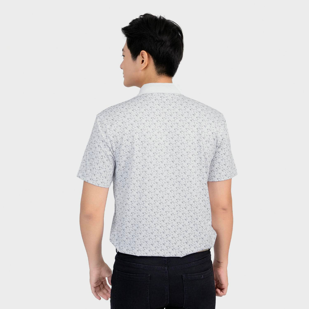 Áo Polo Nam Insidemen Regular Polyester họa tiết độc đáo, vải co giãn IPS246AS0