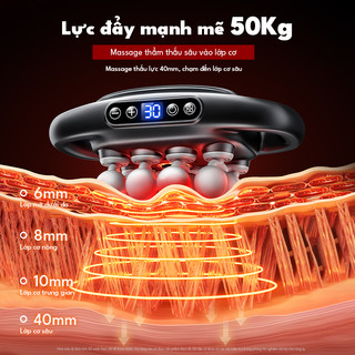 Máy Massage Lưng VTT 16 Đầu Trị Liệu, Giảm Đau Mỏi Vai Gáy Chuyên Sâu Cho Dân Văn Phòng, Pin Trâu, Vận Hành Êm