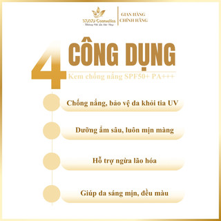 Kem chống nắng dưỡng da, SPF50 PA +++ Wleza
