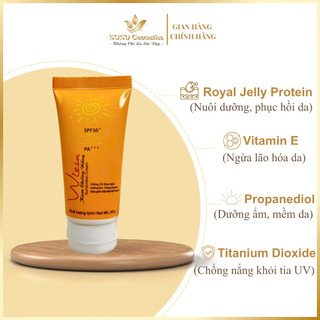 Kem chống nắng dưỡng da, SPF50 PA +++ Wleza