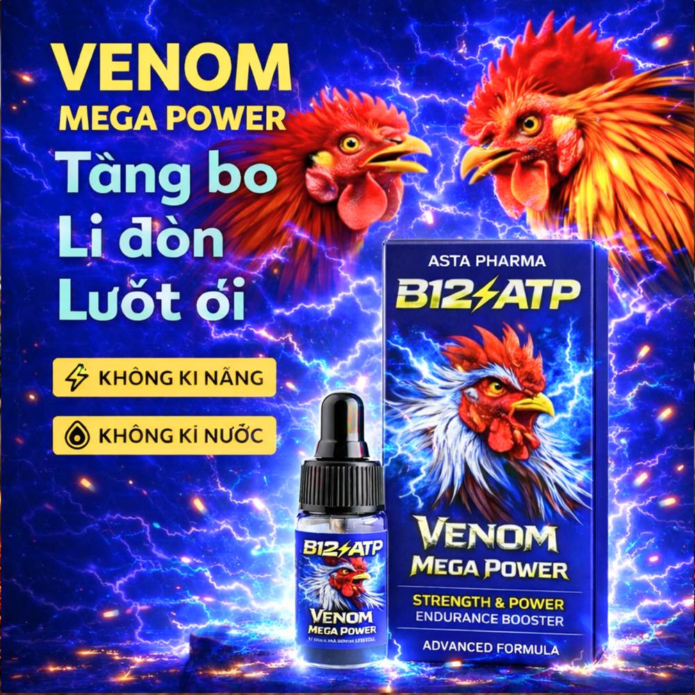 Nhỏ Tím VENOM - Giúp Gà biểu diễn sung tốt, tăng bo, lì đòn, lướt ói (1cc)