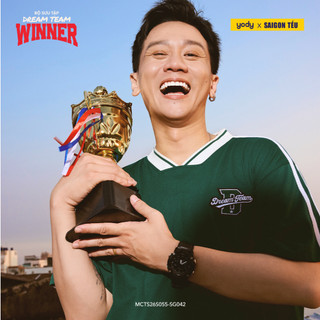 Áo thun cổ tim nam YODY BST Dream Team vải co giãn mịn mát MCTS26S055