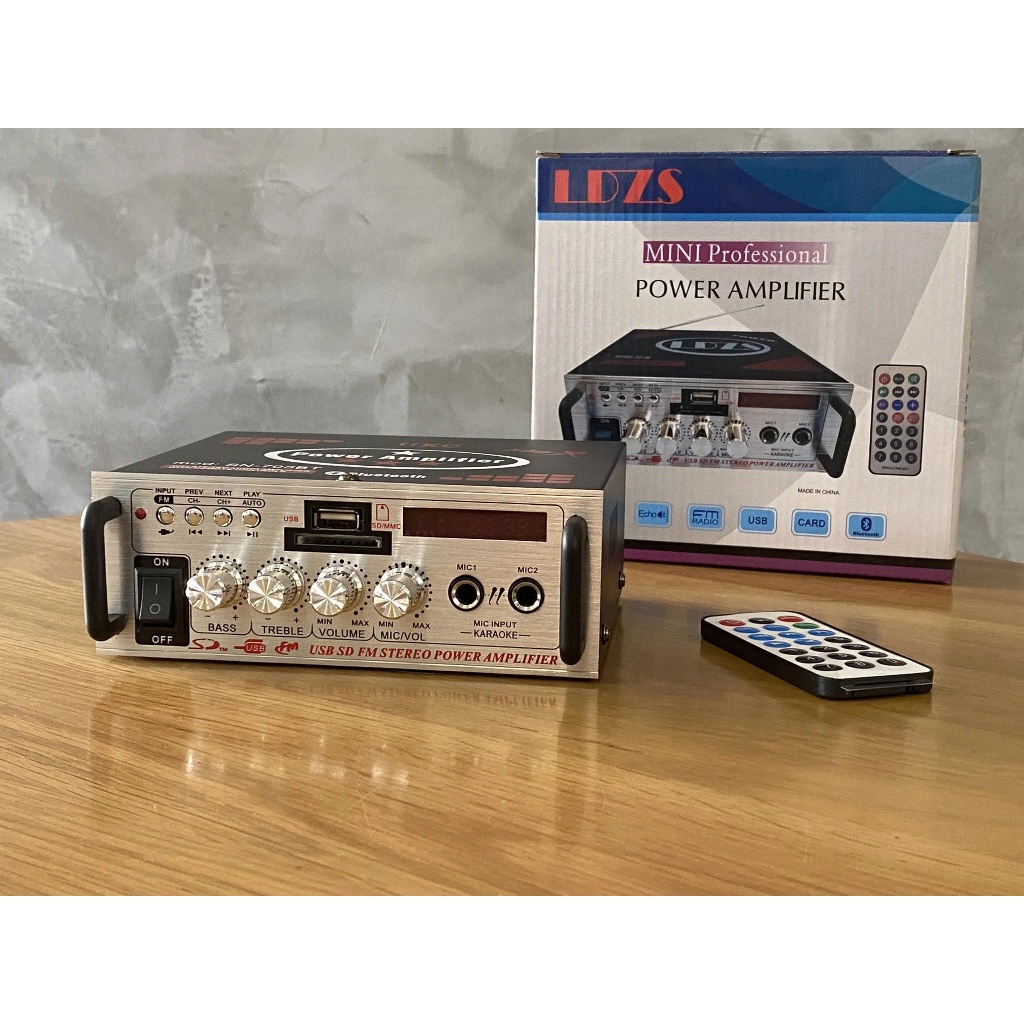 Amply mini 705BT nghe nhạc bluetooth thẻ nhớ công suất 200w có sẵn echo tích hợp khá tiện dụng