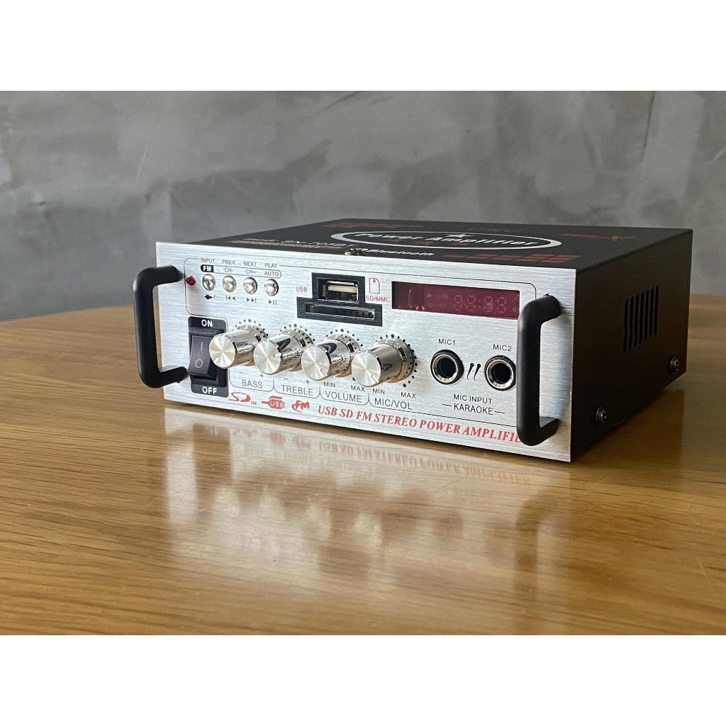 Amply mini 705BT nghe nhạc bluetooth thẻ nhớ công suất 200w có sẵn echo tích hợp khá tiện dụng