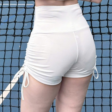 Quần đùi nữ rút sườn,quần thể thao nữ dùng dân vũ, shuffledance, zumba, dân vũ, aerobic, pickleball