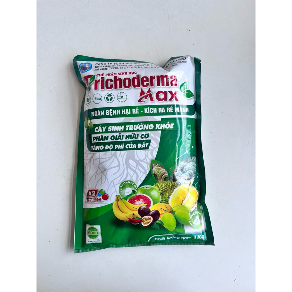 Trichoderma Đất Việt gói 1kg- Phòng Héo xanh, lở cổ rễ, vàng lá, Ủ phân hữu cơ