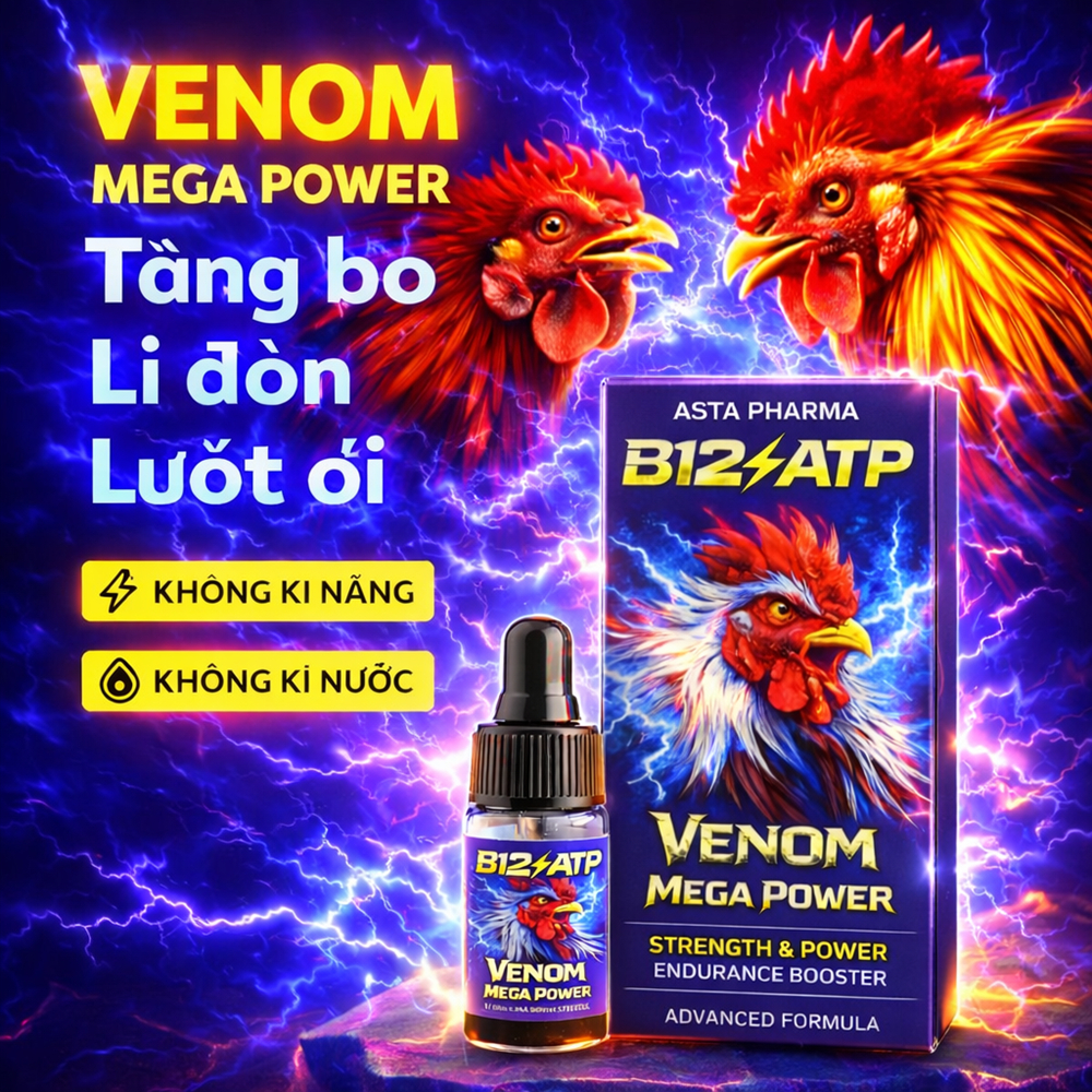 Nhỏ Tím VENOM - Giúp Gà biểu diễn sung tốt, tăng bo, lì đòn, lướt ói (1cc)