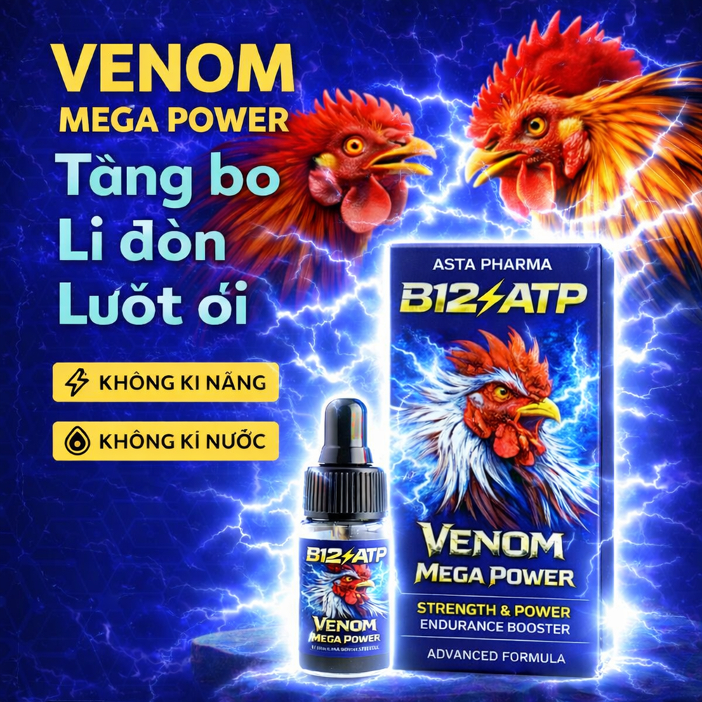 Nhỏ Tím VENOM - Giúp Gà biểu diễn sung tốt, tăng bo, lì đòn, lướt ói (1cc)