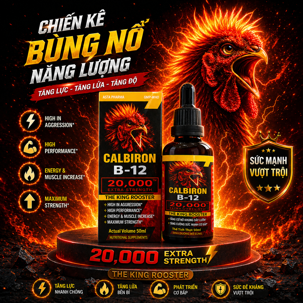 B12 20.000mcg cho gà mau tăng bo, tăng cơ, hừng gà (50ml)