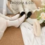 - Giày đế bằng lười thêu hoa phong cách giày lười kiểu dáng basic thời trang màu kem - EL129