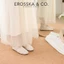 - Giày đế bằng lười thêu hoa phong cách giày lười kiểu dáng basic thời trang màu kem - EL129