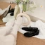 - Giày đế bằng lười thêu hoa phong cách giày lười kiểu dáng basic thời trang màu kem - EL129
