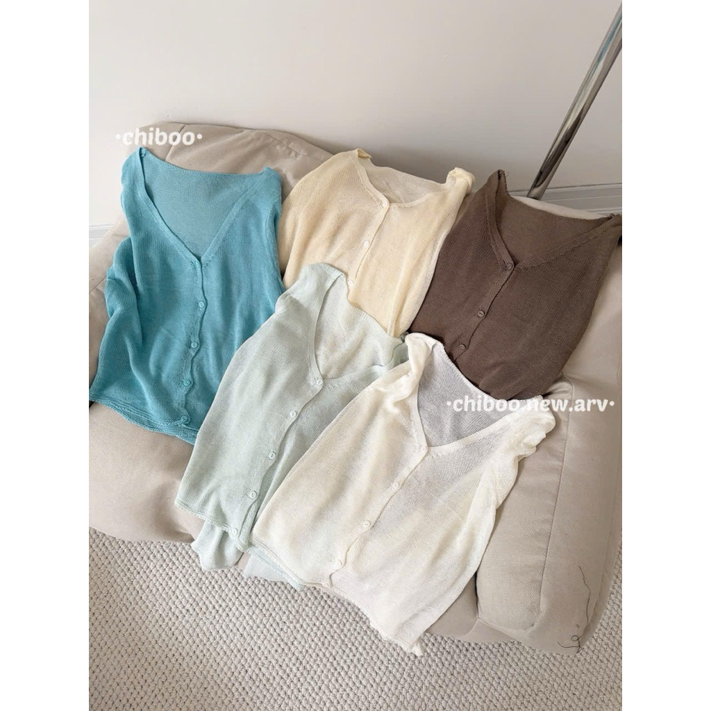 [𝐒𝐮𝐙𝐲] Áo Len Mỏng Cadigan Miêu QCCC (1m55 Trở Lên)
