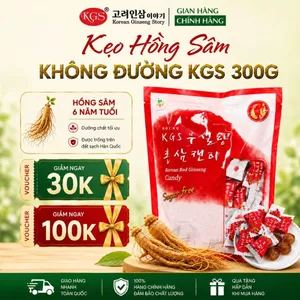 Kẹo Hồng Sâm Không Đường KGS 300g Hàn Quốc - Kẹo Sâm Sugar Free Thơm Miệng, Tỉnh Táo