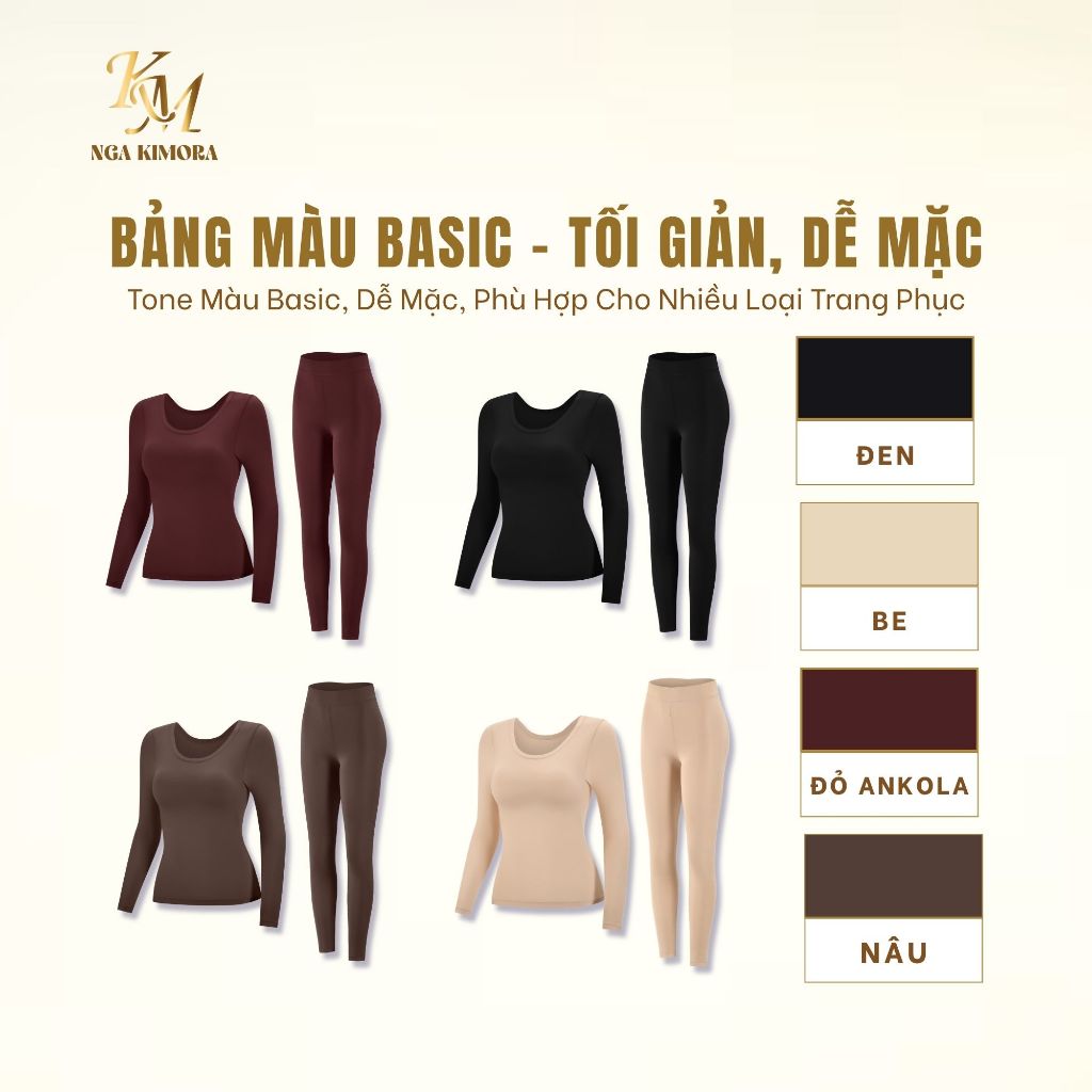 Bộ đồ bộ quần áo  lót định hình dài tay siêu mỏng, co giãn cao, ấm áp cho mùa thu đông dành cho nữ.