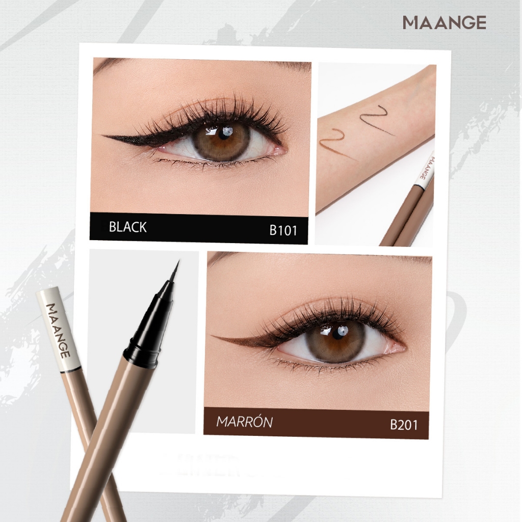 MAANGE Bút kẻ mắt dạng lỏng chống thấm nước lâu trôi nhanh khô Đen và nâu 0.5g E01 | BigBuy360 - bigbuy360.vn