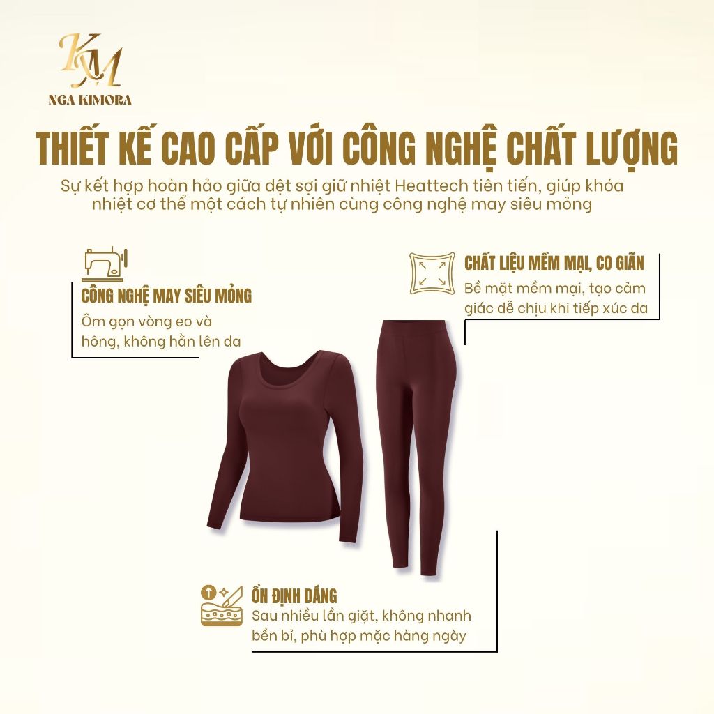 Bộ đồ bộ quần áo  lót định hình dài tay siêu mỏng, co giãn cao, ấm áp cho mùa thu đông dành cho nữ.