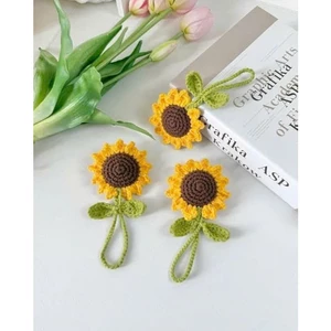 Móc khóa hoa cúc hoa hướng dương móc khóa handmade đồ thủ công quà tặng