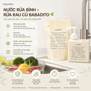 Nước rửa bình  – rửa rau củ Babadtito