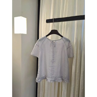 𝗕𝗲𝗯𝗶 𝗟𝗶𝗻𝗲𝗻- | LYLINEN| Áo Linen xếp li basic