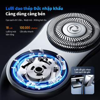Máy Cạo Râu Mini VTT Nhỏ Gọn Đút Túi Du Lịch - Động Cơ Đức Siêu Êm Không Đau Rát, Chống Nước IPX7 Cao Cấp RA10-2D