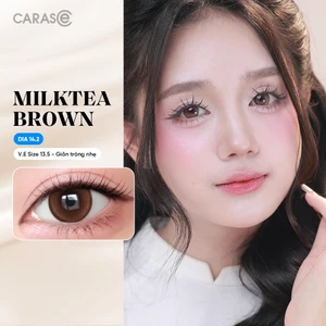 Kính áp tròng khoá ẩm 8H 1 Ngày Màu Nâu Sữa CARASE, Lens cận MILK TEA BROWN