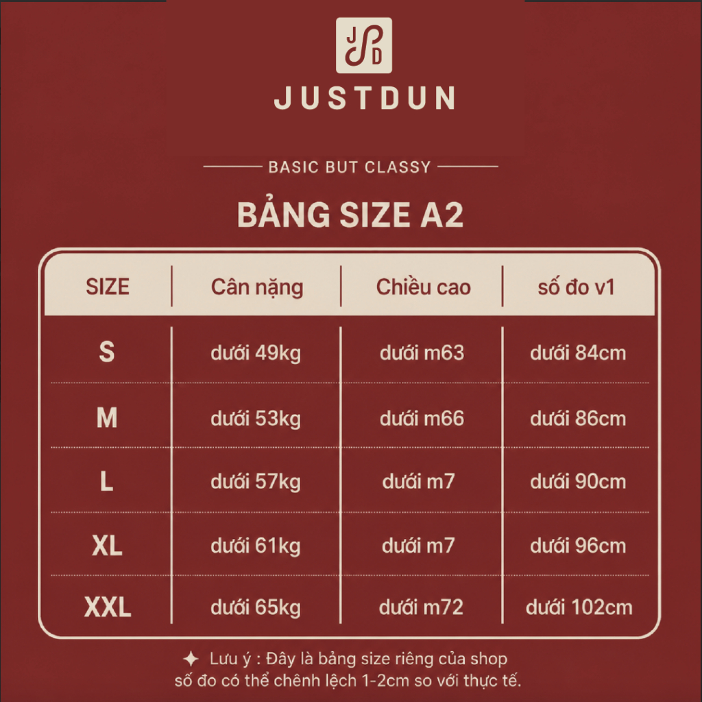 Áo Thun Nữ Basic Cổ Tim Trơn JUSTDUN A2 – Chất Cotton Lông Mịn Cao Cấp, Co Giãn 4 Chiều