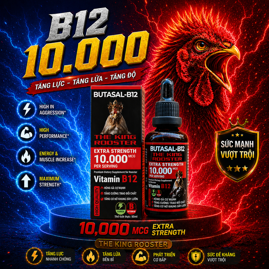 Butasal-B12 10.000 The King Rooster - Hừng gà, tăng bo, mau tới pin.
