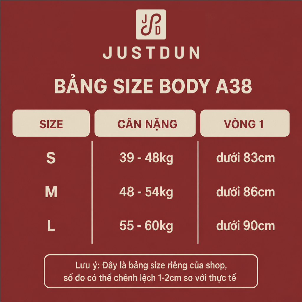 [Bản mới] Áo thun cotton cổ vuông ôm body Justdun A38