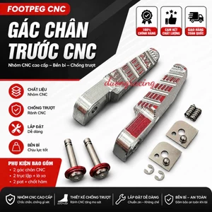 Gác chân nhôm cnc nguyên khối lắp các dòng xe chốt xỏ inox 304 ( tặng long đền đỏ ) - Phụ kiện xe máy