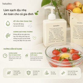 Nước rửa bình  – rửa rau củ Babadtito