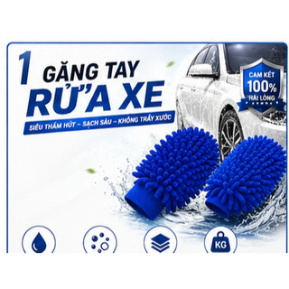 Găng Tay Rửa Xe Microfiber Siêu Thấm Hút – Bao Tay Lau Xe Chuyên Dụng Không Trầy Xước Sơn Xe