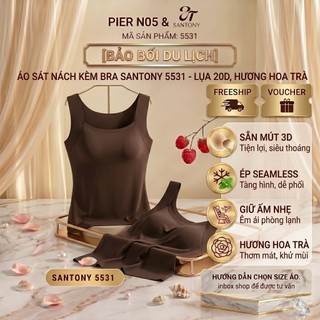 Áo Mặc Trong Kèm Bra Đi Biển Santony 5531 - Mềm Mịn Tôn Dáng, Tỏa Hương Hoa Trà